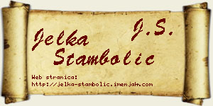 Jelka Stambolić vizit kartica
